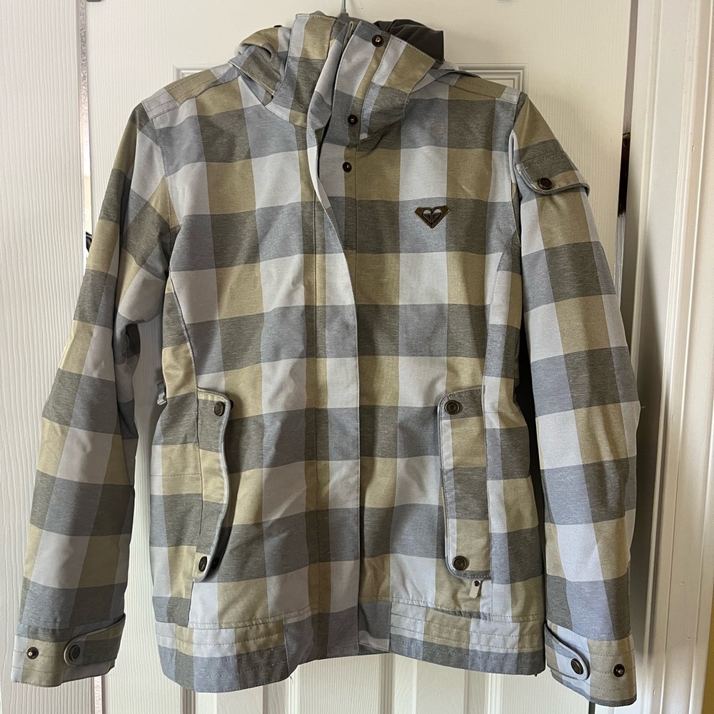 Women’s Plaid Jacket - Gray and Tan